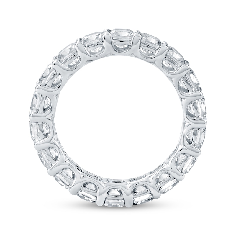 Main Image 3 of Cushion-Cut Lab-Grown Diamond Eternity Band 4-7/8 - 6 ct tw 14K White Gold