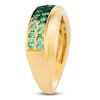 Thumbnail Image 2 of Le Vian Emerald Ombré Diagonal Two-Row Ring 14K Honey Gold