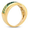 Thumbnail Image 3 of Le Vian Emerald Ombré Diagonal Two-Row Ring 14K Honey Gold
