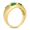 Thumbnail Image 3 of Le Vian Tramonto D'Oro Natural Emerald, Peridot, Chrome Diopside & Tsavorite Garnet Ring 1/20 ct tw Diamonds 14K Honey Gold