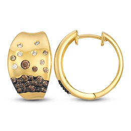 Le Vian Tramonto D'Oro Diamond Hoop Earrings 3/4 ct tw 14K Honey Gold