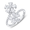 Thumbnail Image 2 of Shy Creation Pear-Shaped & Round-Cut Diamond Flower Bypass Ring 2 ct tw 14K White Gold SC55028142