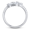 Thumbnail Image 4 of Shy Creation Pear-Shaped & Round-Cut Diamond Flower Bypass Ring 2 ct tw 14K White Gold SC55028142