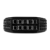 Thumbnail Image 3 of 1933 by Esquire Men's Square-Cut Black Diamond Two-Row Ring 1-1/2 ct tw Black Ion-Plated Sterling Silver