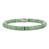 Thumbnail Image 1 of 1933 by Esquire Men's Natural Green Onyx & Aventurine Quartz Bead Bracelet Sterling Silver 8.5"