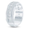 Thumbnail Image 2 of Men's Lab-Grown Diamond Milgrain-Edge Band 1-1/2 ct tw 14K White Gold