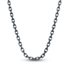 Thumbnail Image 1 of Men's Natural Black Spinel Link Necklace Black Ion-Plated Stainless Steel 22"