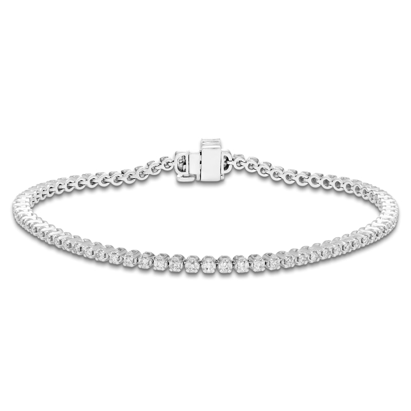 Main Image 1 of Brilliant Moments Diamond Tennis Bracelet 1 ct tw 14K White Gold 7.25"