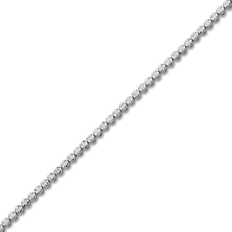 Main Image 2 of Brilliant Moments Diamond Tennis Bracelet 1 ct tw 14K White Gold 7.25"