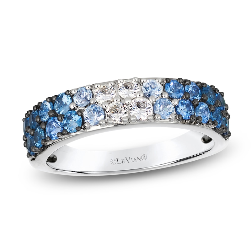 Main Image 1 of Le Vian Denim Ombré Sapphire Ring 14K Vanilla Gold
