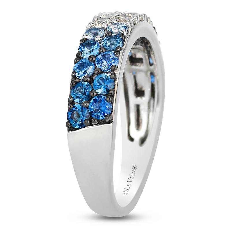 Main Image 2 of Le Vian Denim Ombré Sapphire Ring 14K Vanilla Gold