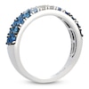Thumbnail Image 3 of Le Vian Denim Ombré Sapphire Ring 14K Vanilla Gold
