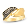 Thumbnail Image 1 of Le Vian Chocolate Diamond Concave Bypass Ring 3/8 ct tw 14K Honey Gold