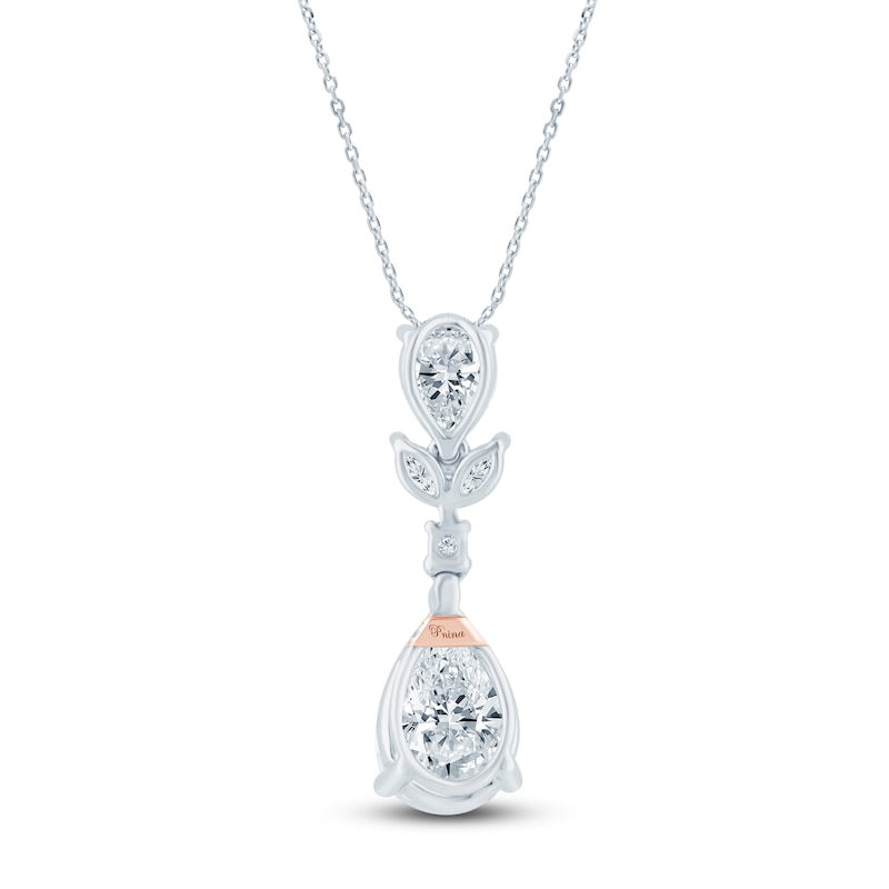 Main Image 3 of Pnina Tornai Pear-Shaped, Round & Marquise-Cut Lab-Grown Diamond Necklace 4 ct tw 14K White Gold 18"