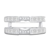 Thumbnail Image 3 of Princess & Round-Cut Diamond Milgrain Enhancer Ring 1 ct tw 14K White Gold