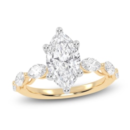 Marquise-Cut Lab-Grown Diamond Engagement Ring 2 ct tw 14K Yellow Gold