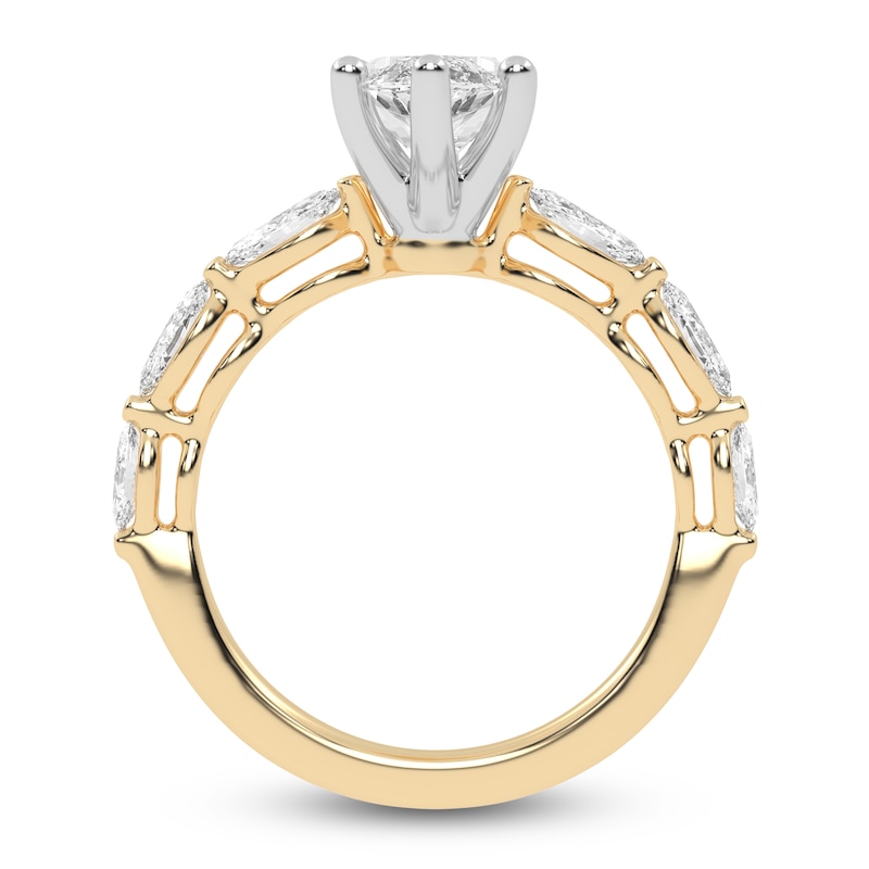 Main Image 4 of Marquise-Cut Lab-Grown Diamond Engagement Ring 2 ct tw 14K Yellow Gold