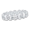 Thumbnail Image 1 of Certified Oval-Cut Diamond Eternity Band 4-1/2 to 5-3/8 ct tw 14K White Gold