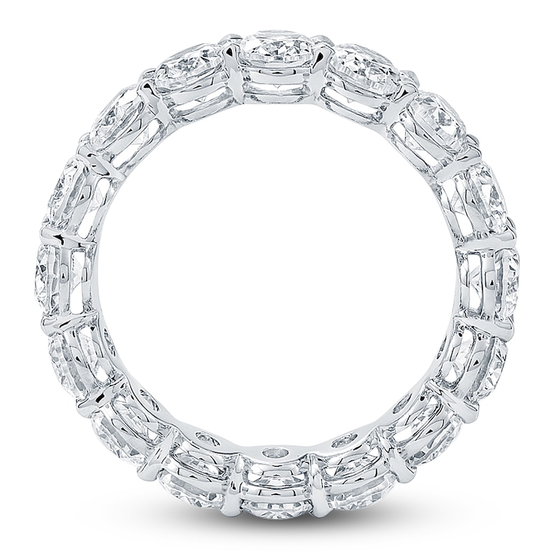 Main Image 2 of Certified Oval-Cut Diamond Eternity Band 4-1/2 to 5-3/8 ct tw 14K White Gold