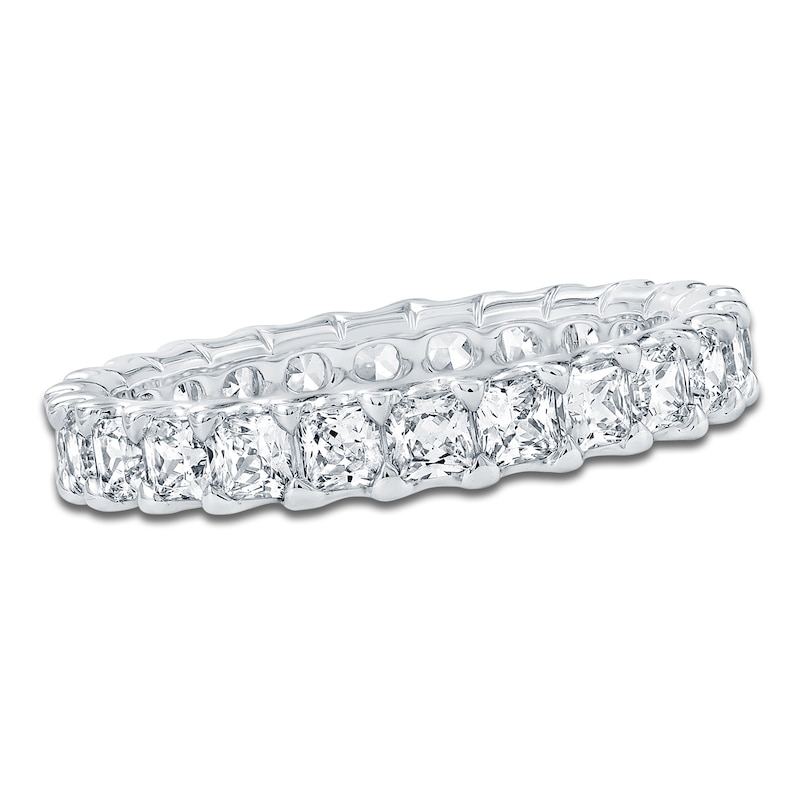 Main Image 1 of Certified Princess-Cut Diamond Eternity Band 1-5/8 to 2 ct tw 14K White Gold