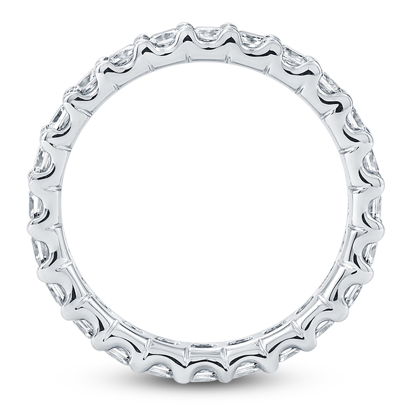 Main Image 2 of Certified Princess-Cut Diamond Eternity Band 1-5/8 to 2 ct tw 14K White Gold