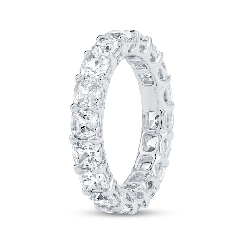 Main Image 2 of Cushion-Cut Lab-Grown Diamond Eternity Band 4-7/8 to 6 ct tw 14K White Gold