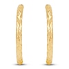 Thumbnail Image 3 of Hollow Diamond-Cut J-Hoop Earrings 10K Yellow Gold 25mm