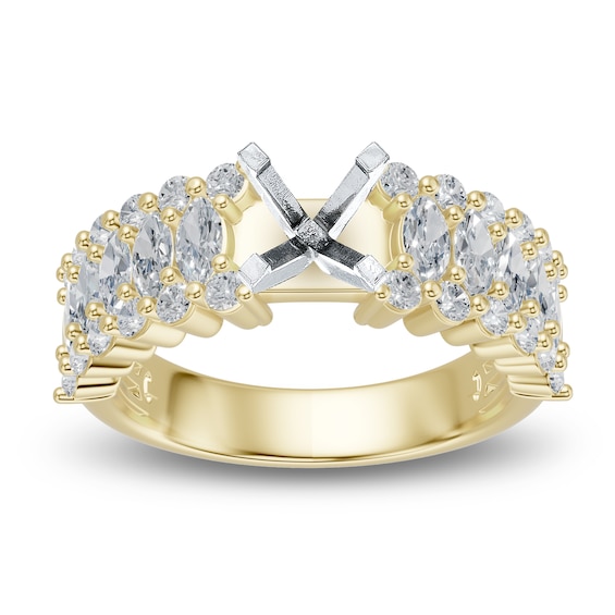 Chosen Certified Marquise & Round-Cut Diamond Engagement Ring Setting 1-1/2 ct tw 14K Yellow Gold