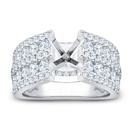 Certified Diamond Engagement Ring Setting 1-3/4 ct tw 14K White Gold
