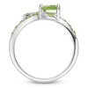 Thumbnail Image 4 of Pear-Shaped & Round-Cut Peridot Snake Wrap Ring Sterling Silver