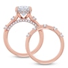 Thumbnail Image 4 of Oval-Cut Lab-Grown Diamond Hidden Halo Bridal Set 4-3/4 ct tw 14K Rose Gold