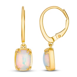 Le Vian Cushion Natural Opal Drop Earrings 14K Honey Gold