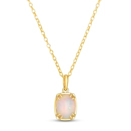 Le Vian Cushion Natural Opal Necklace 14K Honey Gold 19"