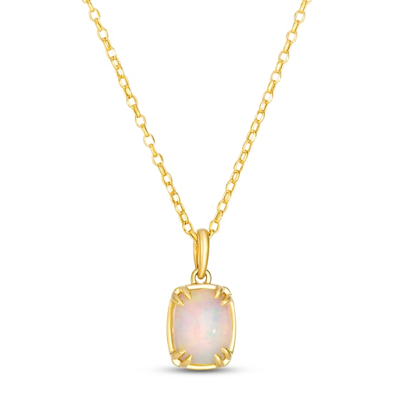 Le Vian Cushion Natural Opal Necklace 14K Honey Gold 19"