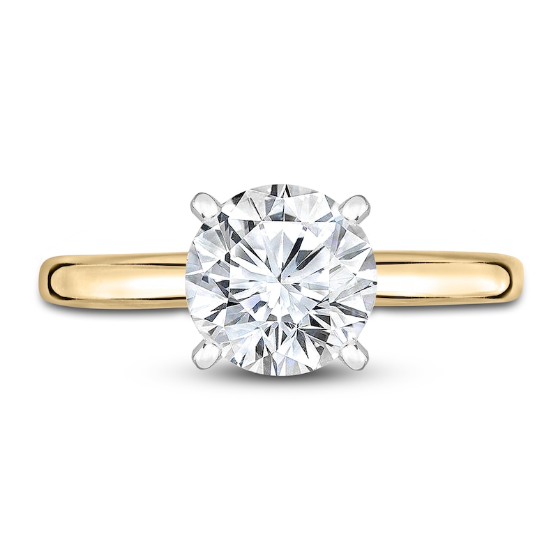 Main Image 3 of Diamond Solitaire Engagement Ring 1 ct tw Round 14K Yellow Gold (I2/I)