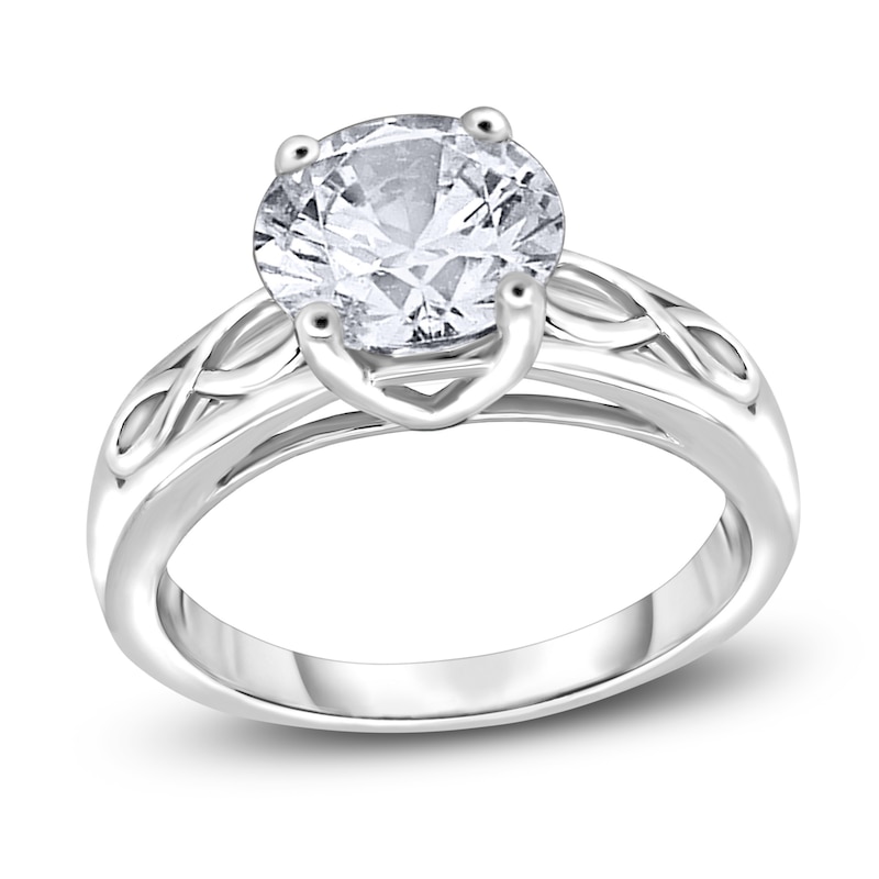 Main Image 1 of Diamond Solitaire Infinity Engagement Ring 2 ct tw Round 14K White Gold (I2/I)