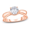 Thumbnail Image 1 of Diamond Solitaire Concave Engagement Ring 1/2 ct tw Round 14K Rose Gold (I2/I)