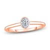 Thumbnail Image 1 of Diamond Solitaire Engagement Ring 1/2 ct tw Bezel-Set Oval 14K Rose Gold (I2/I)