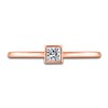 Thumbnail Image 3 of Diamond Solitaire Engagement Ring 1/4 ct tw Bezel-Set Princess 14K Rose Gold (I2/I)