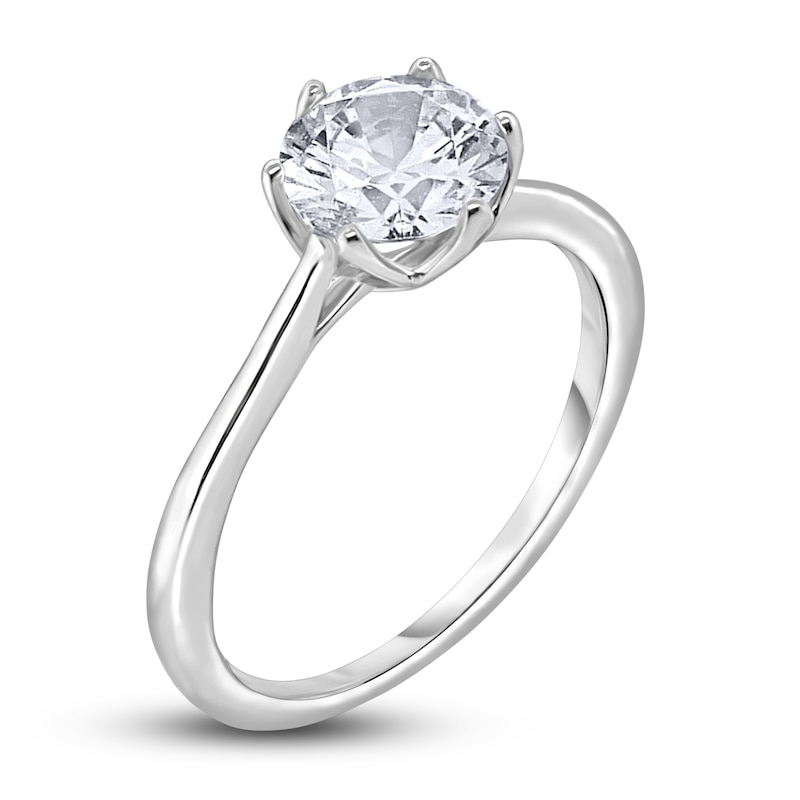 Main Image 2 of Diamond Cathedral Solitaire Engagement Ring 2 ct tw Round 14K White Gold (I2/I)
