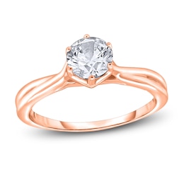 Diamond Solitaire Twist Engagement Ring 1-1/2 ct tw Round 14K Rose Gold (I2/I)
