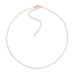 Diamond-Cut Forzatina Chain Choker 14K Rose Gold 13" Adj.