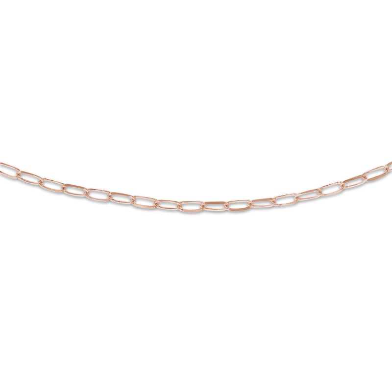 Main Image 2 of Diamond-Cut Forzatina Chain Choker 14K Rose Gold 13" Adj.