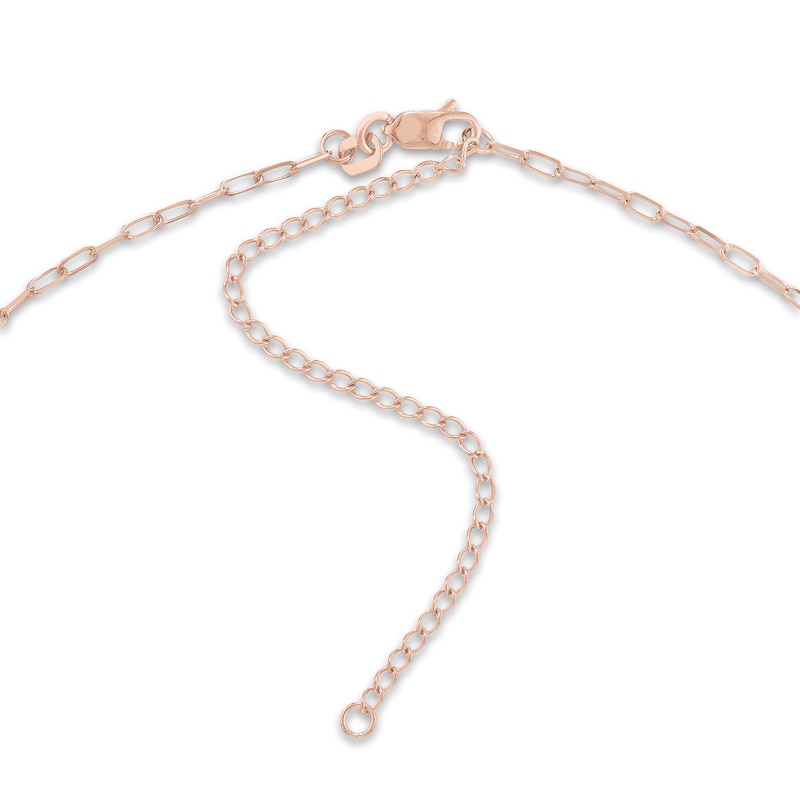 Main Image 3 of Diamond-Cut Forzatina Chain Choker 14K Rose Gold 13" Adj.
