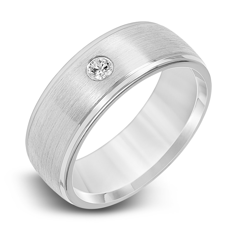 Main Image 2 of Diamond Wedding Band 1/10 ct tw Round Cobalt