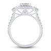 Thumbnail Image 2 of Diamond Engagement Ring 1-1/6 ct tw Emerald/Round Platinum