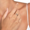 Thumbnail Image 3 of Juliette Maison Diamond Initial Oval Signet Ring 1/15 ct tw Round 10K Rose Gold