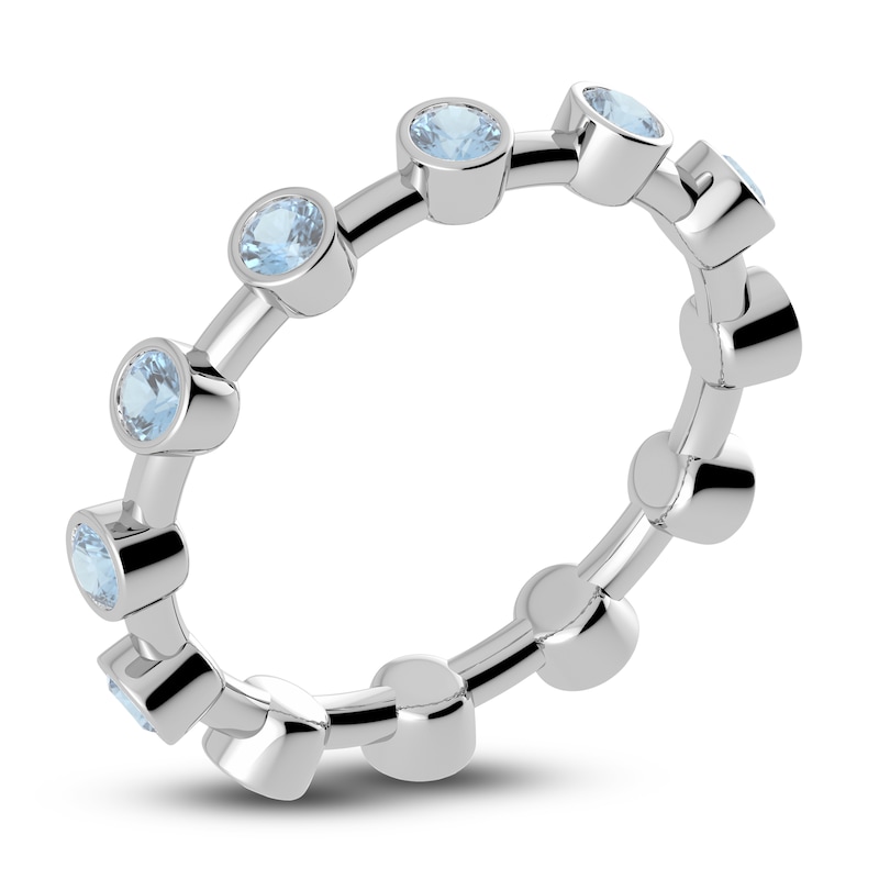 Main Image 2 of Juliette Maison Natural Aquamarine Ring 10K White Gold