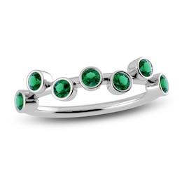 Juliette Maison Natural Emerald Ring 10K White Gold