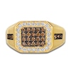 Thumbnail Image 3 of Le Vian Men's Chocolate Diamond Ring 1 ct tw Round 14K Honey Gold